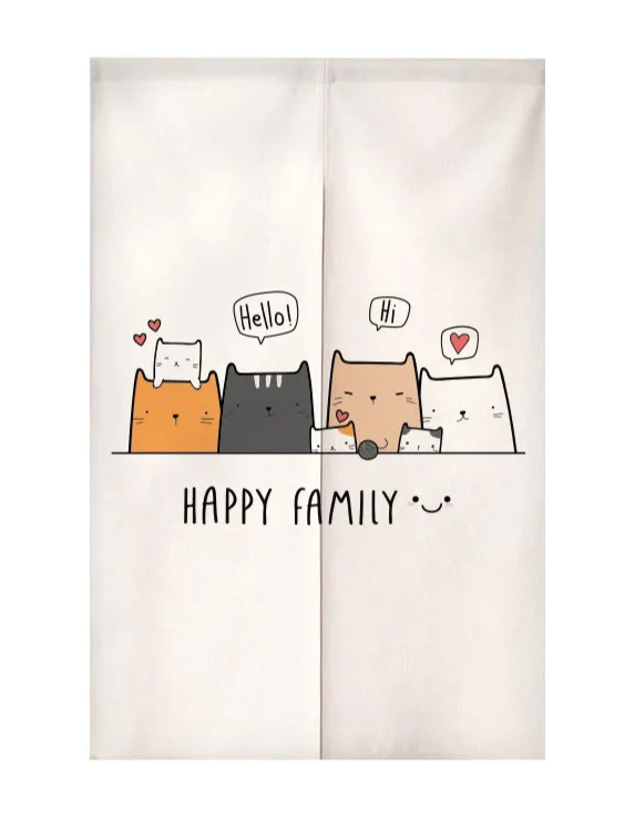 Rideau Japonais Chat Kawaii - Image 5