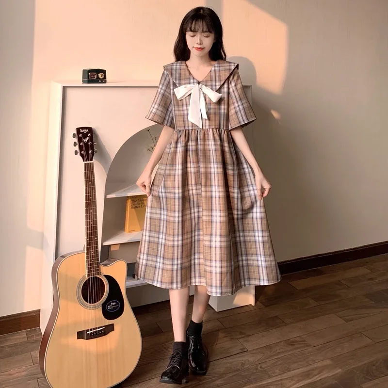 Robe Japonaise à Carreaux - Image 2