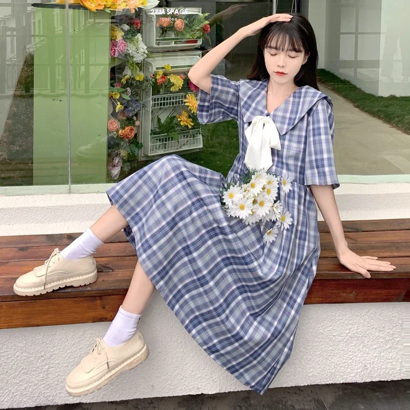 Robe Japonaise à Carreaux - Image 3