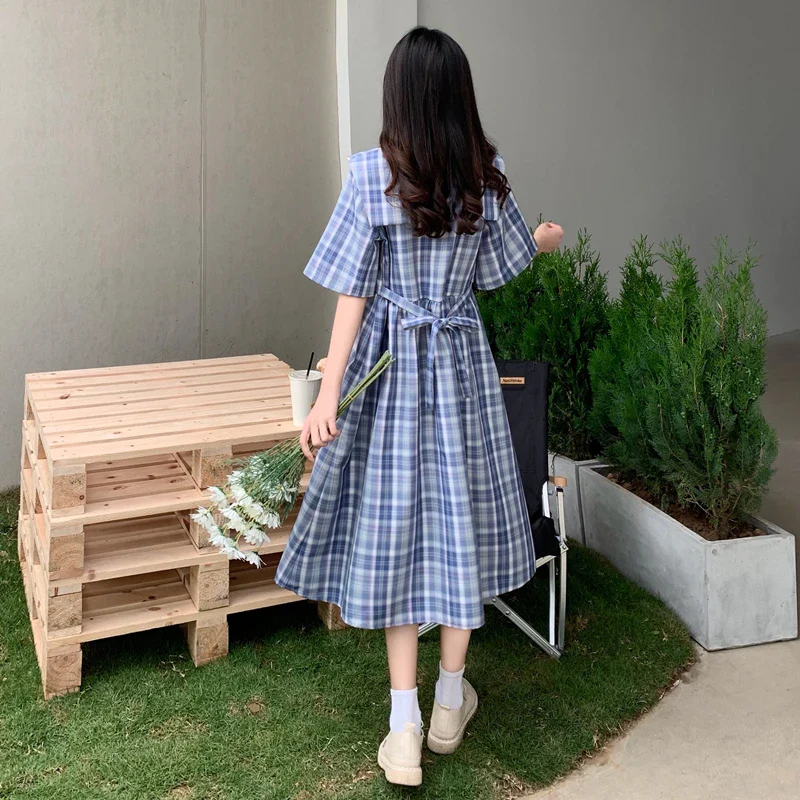 Robe Japonaise à Carreaux - Image 4