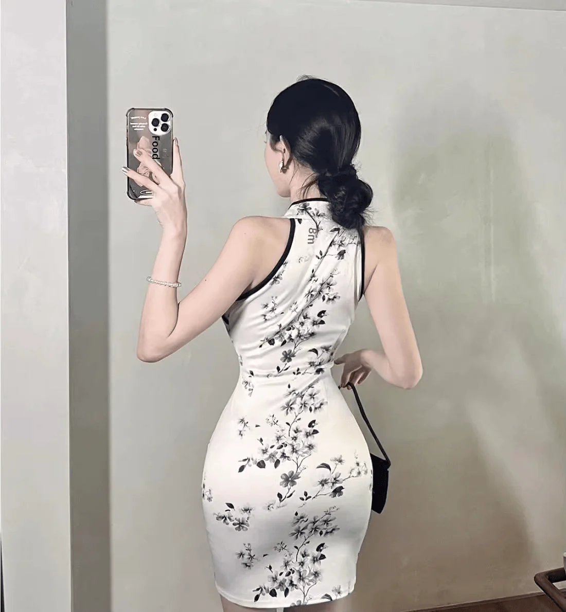Robe Japonaise Blanche Sexy - Image 4