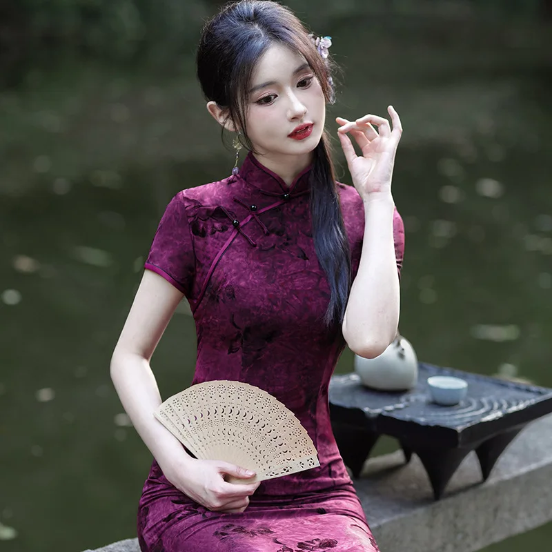 Robe Japonaise En Velours - Image 8