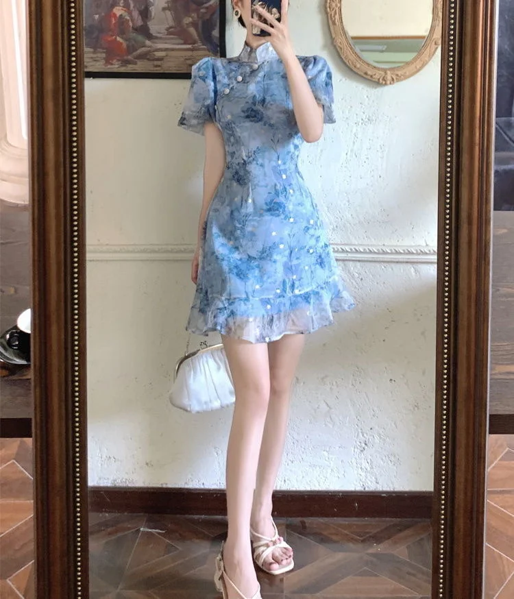 Robe Japonaise Estivale à Volants - Image 2