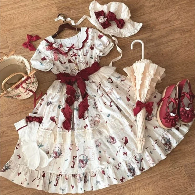 Robe Japonaise Imprimée à Volants - Image 4
