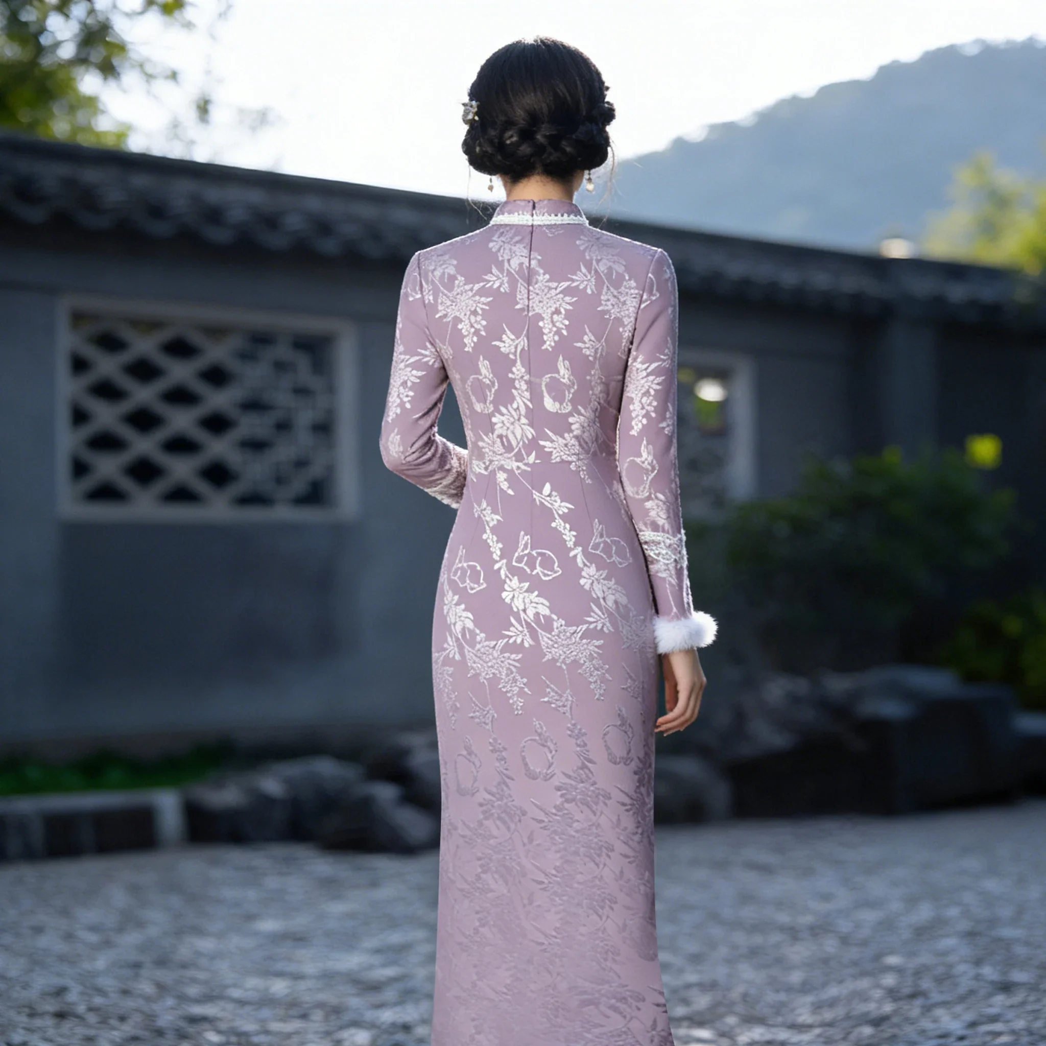 Robe Japonaise Jacquard - Image 2