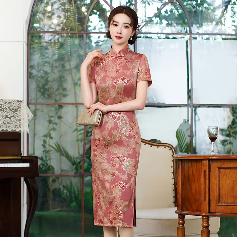 Robe Japonaise Mi-Longue Chic - Image 2