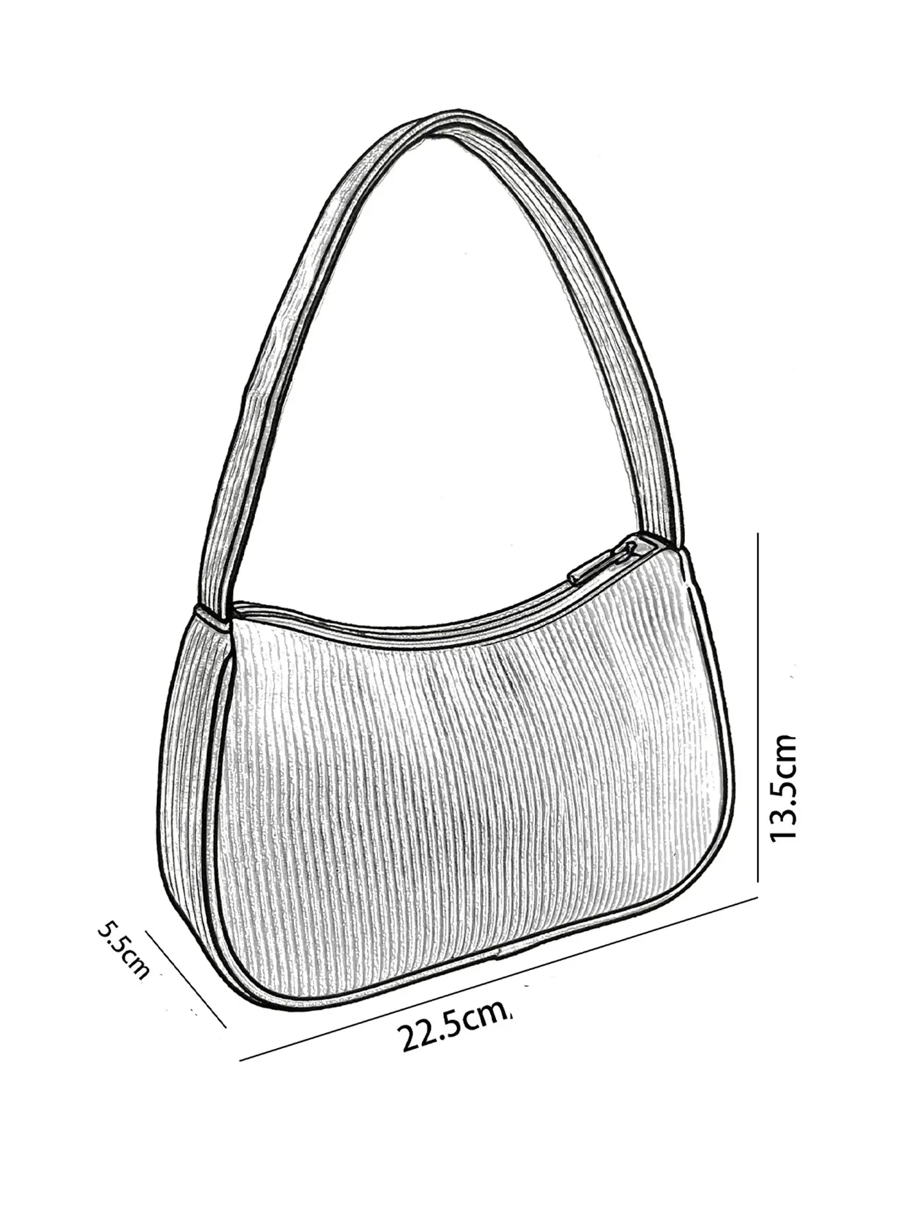 Sac à Main Kanagawa en Velours Côtelé - Image 5
