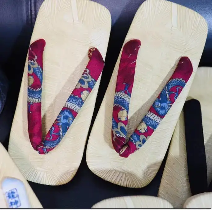 Sandales Geta Japonaise Bordeaux - Image 2