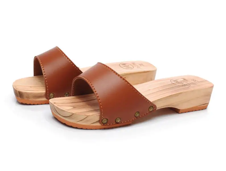 Sandales Geta Japonaise Marron Epuré - Image 2