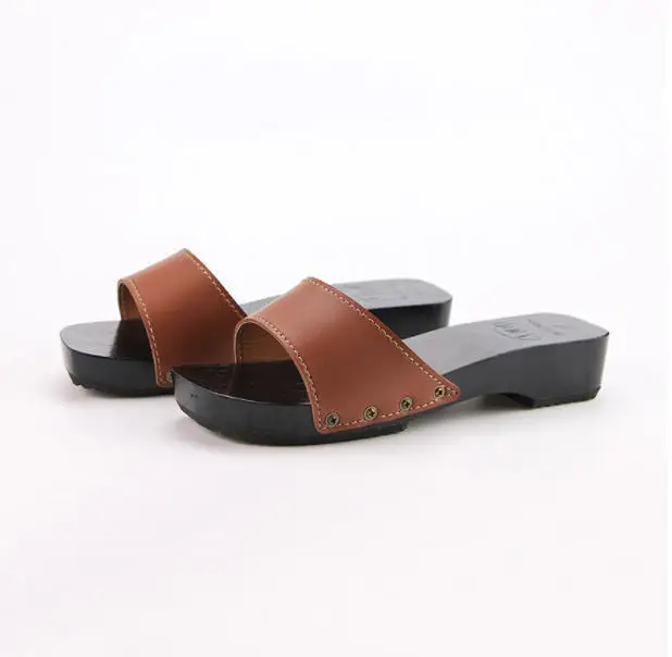 Sandales Geta Japonaise Marron Epuré - Image 3