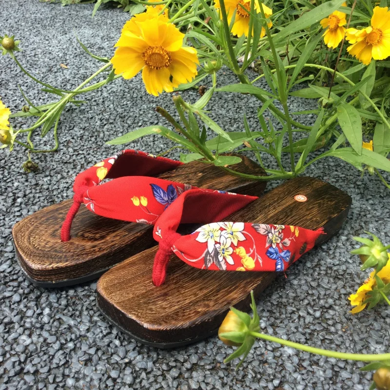 Sandales Geta Japonaise Plates Fleuries - Image 4