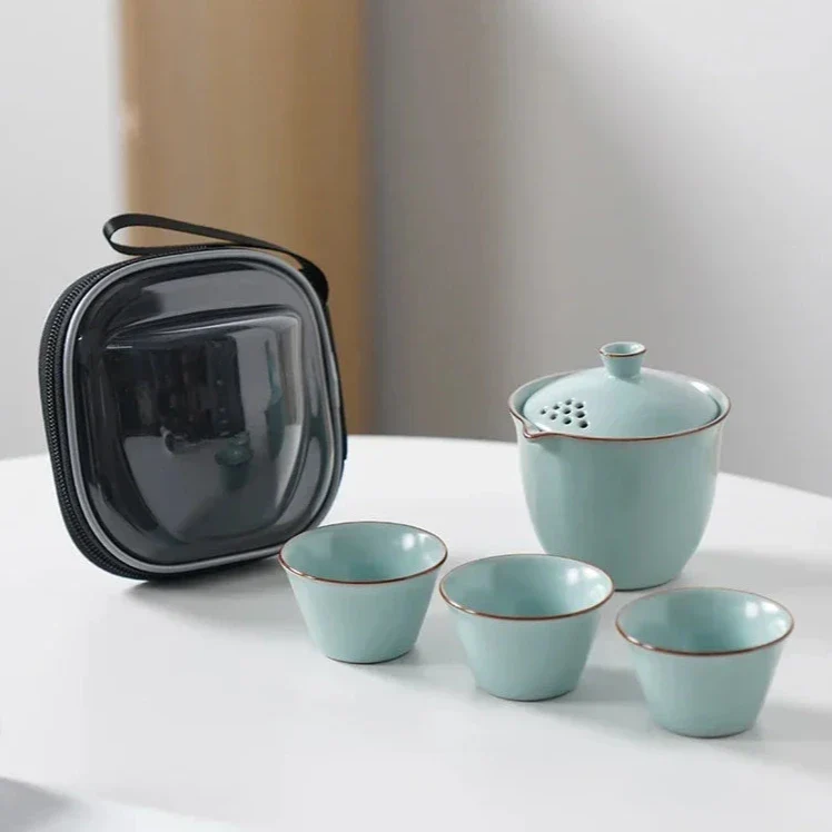 Service à thé japonais avec coffret - Image 4