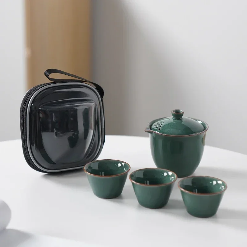 Service à thé japonais avec coffret - Image 5