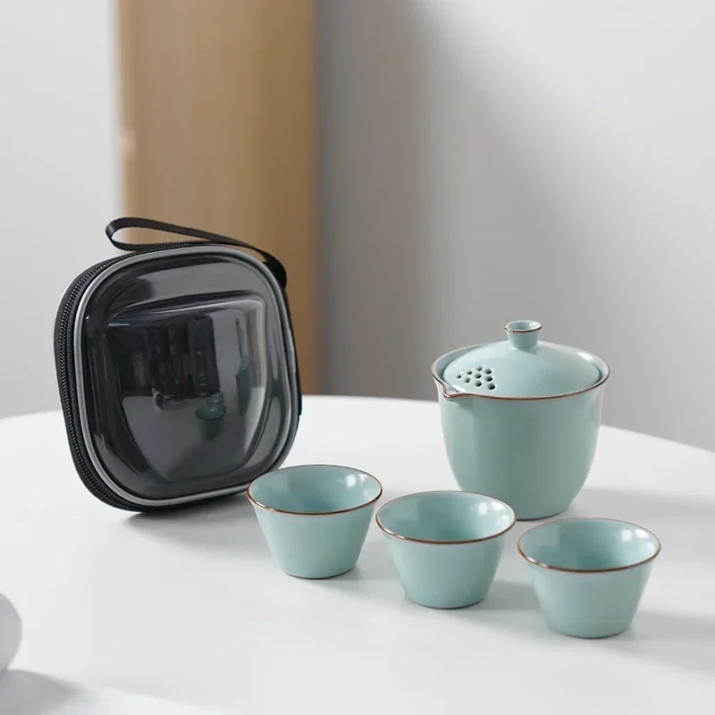 Service à thé japonais avec coffret - Image 7