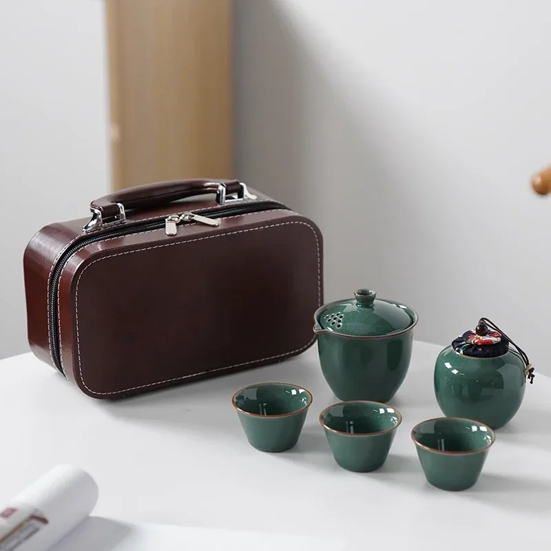 Service à thé japonais avec coffret - Image 8