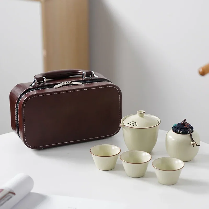 Service à thé japonais avec coffret - Image 9