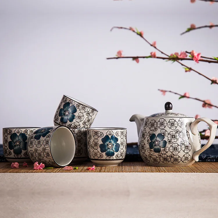 Service à Thé Japonais en Porcelaine - Image 4