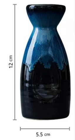 Set à thé en céramique bleue japonaise - Image 4