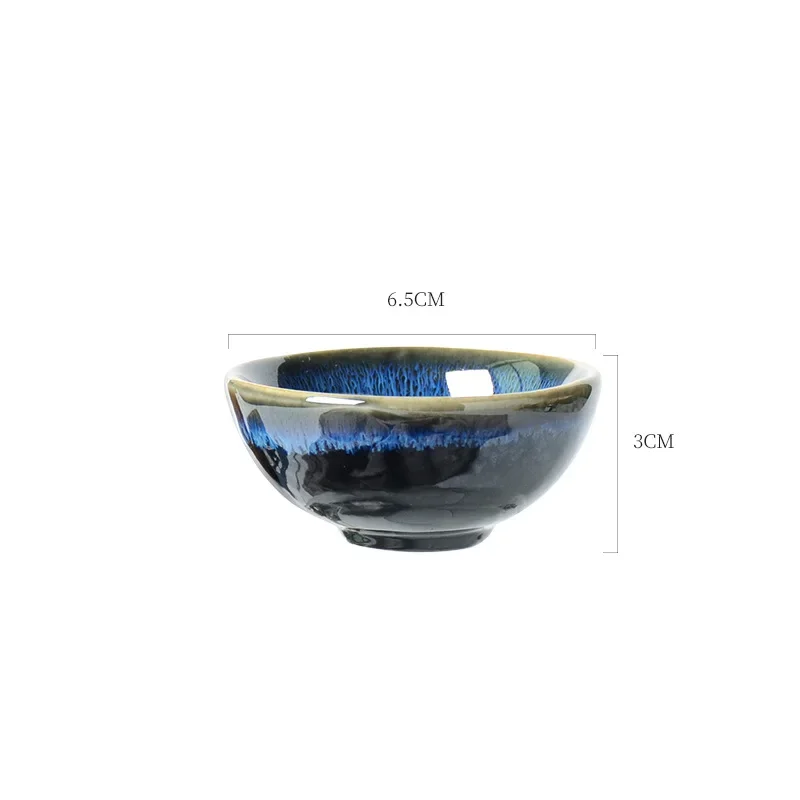 Set à thé en céramique bleue japonaise - Image 5