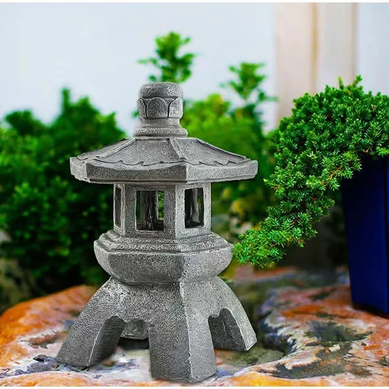 Statue Japonaise Lanterne Solaire - Image 3