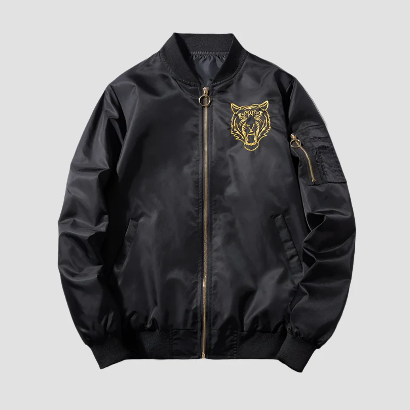 Sukajan Noir Homme Motif Tigre - Image 2