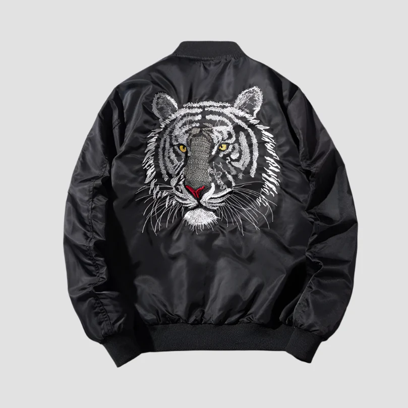 Sukajan Noir Homme Motif Tigre - Image 3