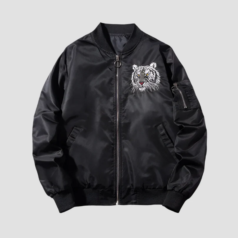 Sukajan Noir Homme Motif Tigre - Image 4