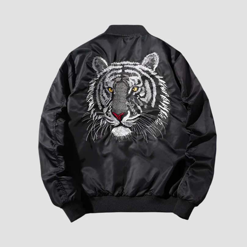 Sukajan Noir Homme Motif Tigre - Image 8