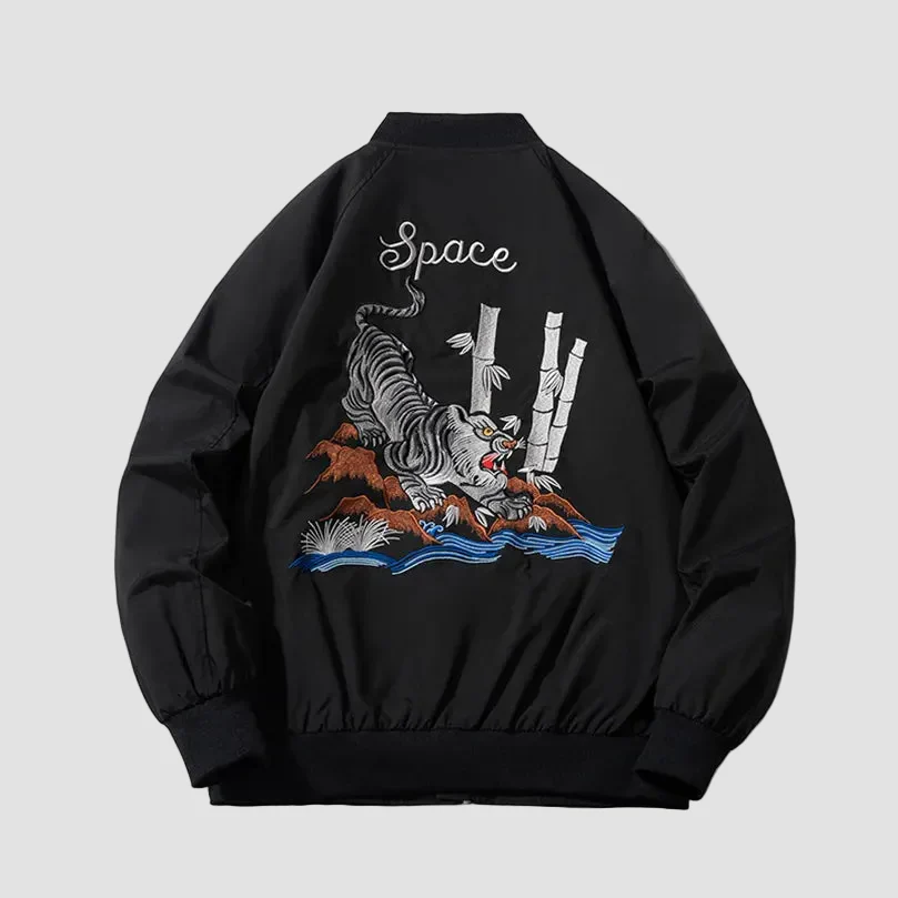 Sukajan Noir Motif Tigre