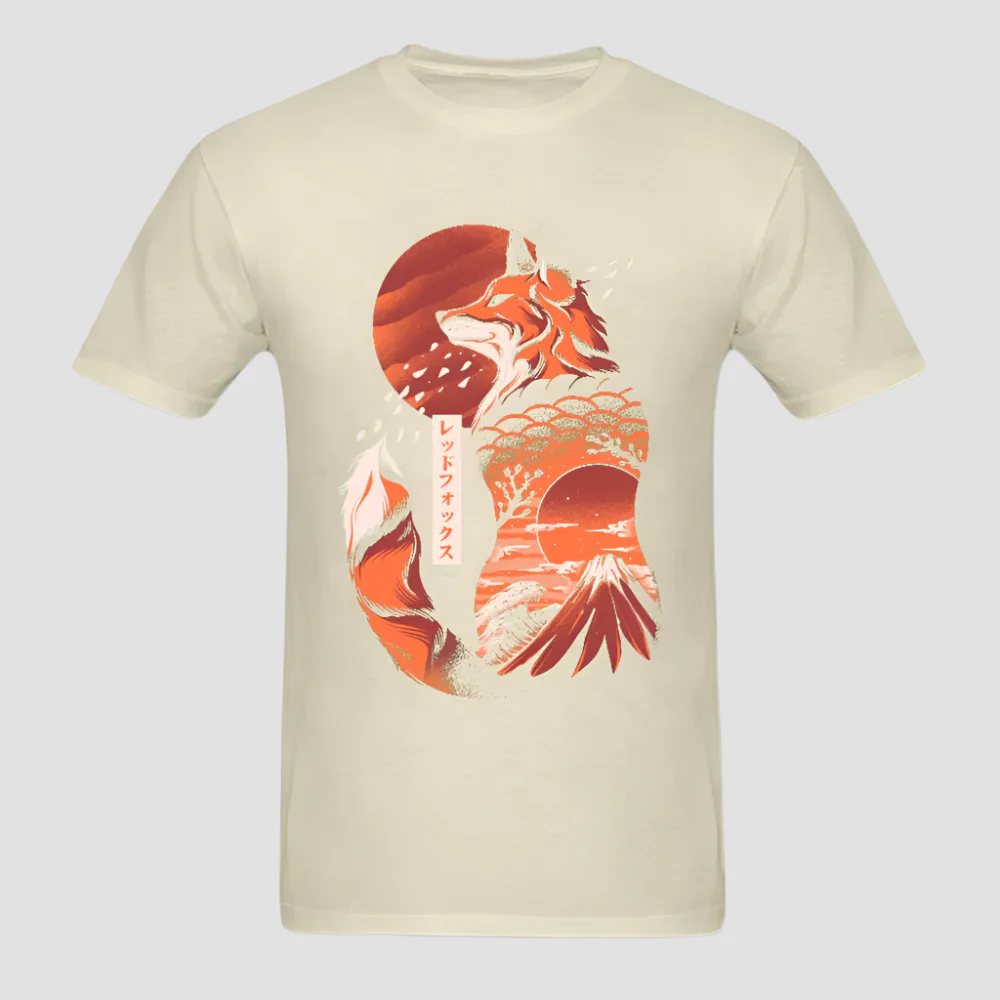 T-shirt Japonais Artistique Renard - Image 10