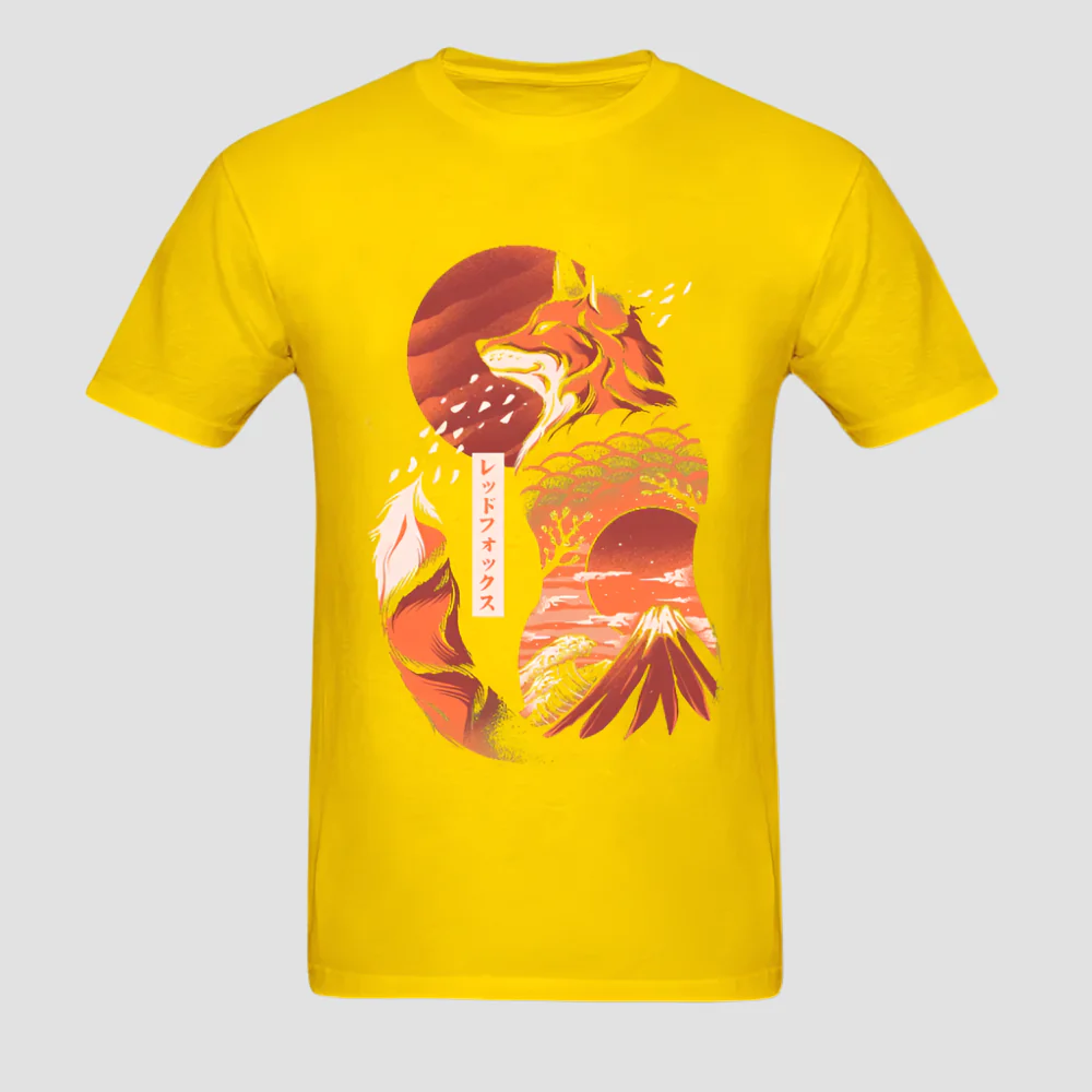 T-shirt Japonais Artistique Renard - Image 14