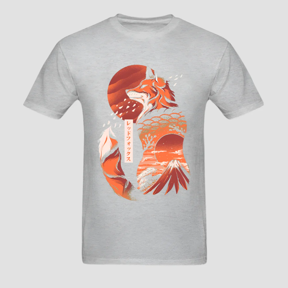 T-shirt Japonais Artistique Renard - Image 6