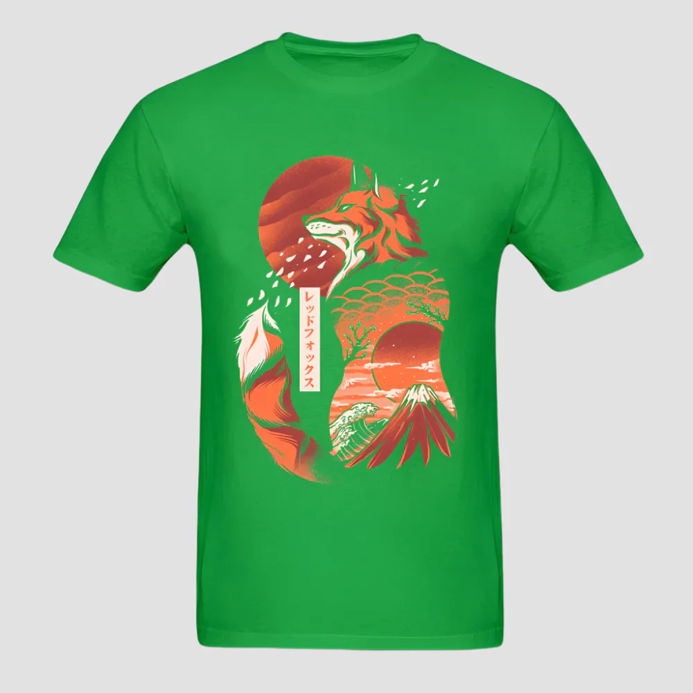 T-shirt Japonais Artistique Renard - Image 9