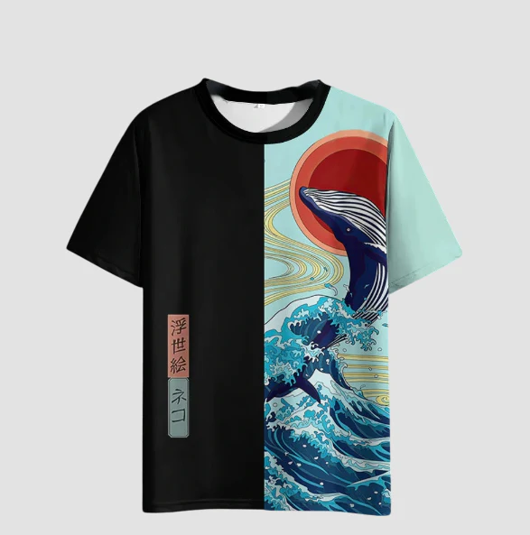 T-shirt Japonais Baleine - Image 2