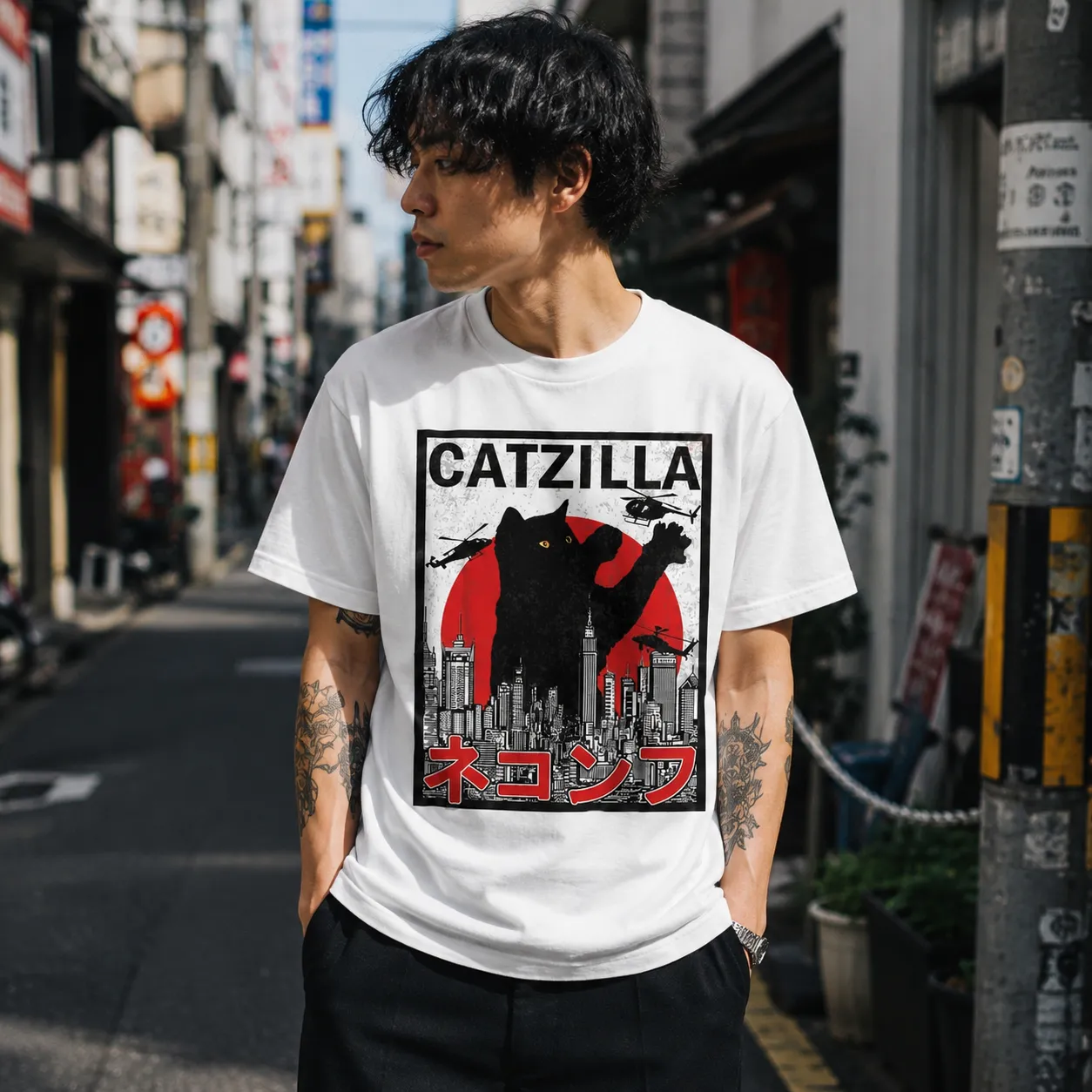 T-shirt Japonais Catzilla - Image 3