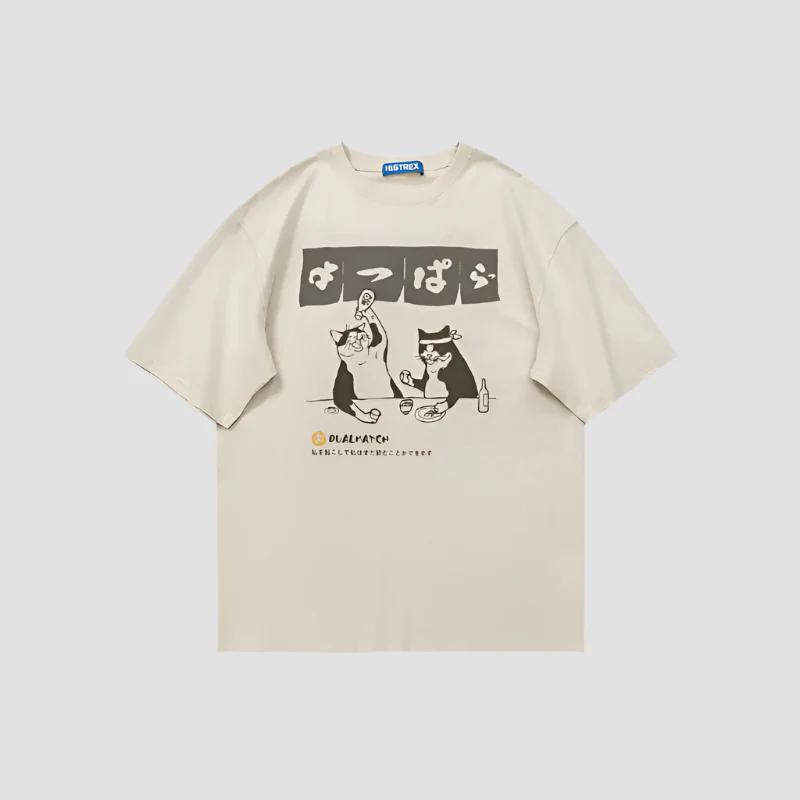 T-shirt Japonais Chat Humoristique - Image 2