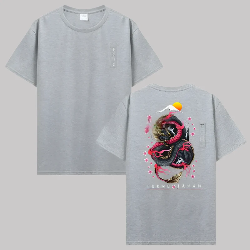 T-shirt Japonais Dragon Fleurs de Cerisier - Image 6
