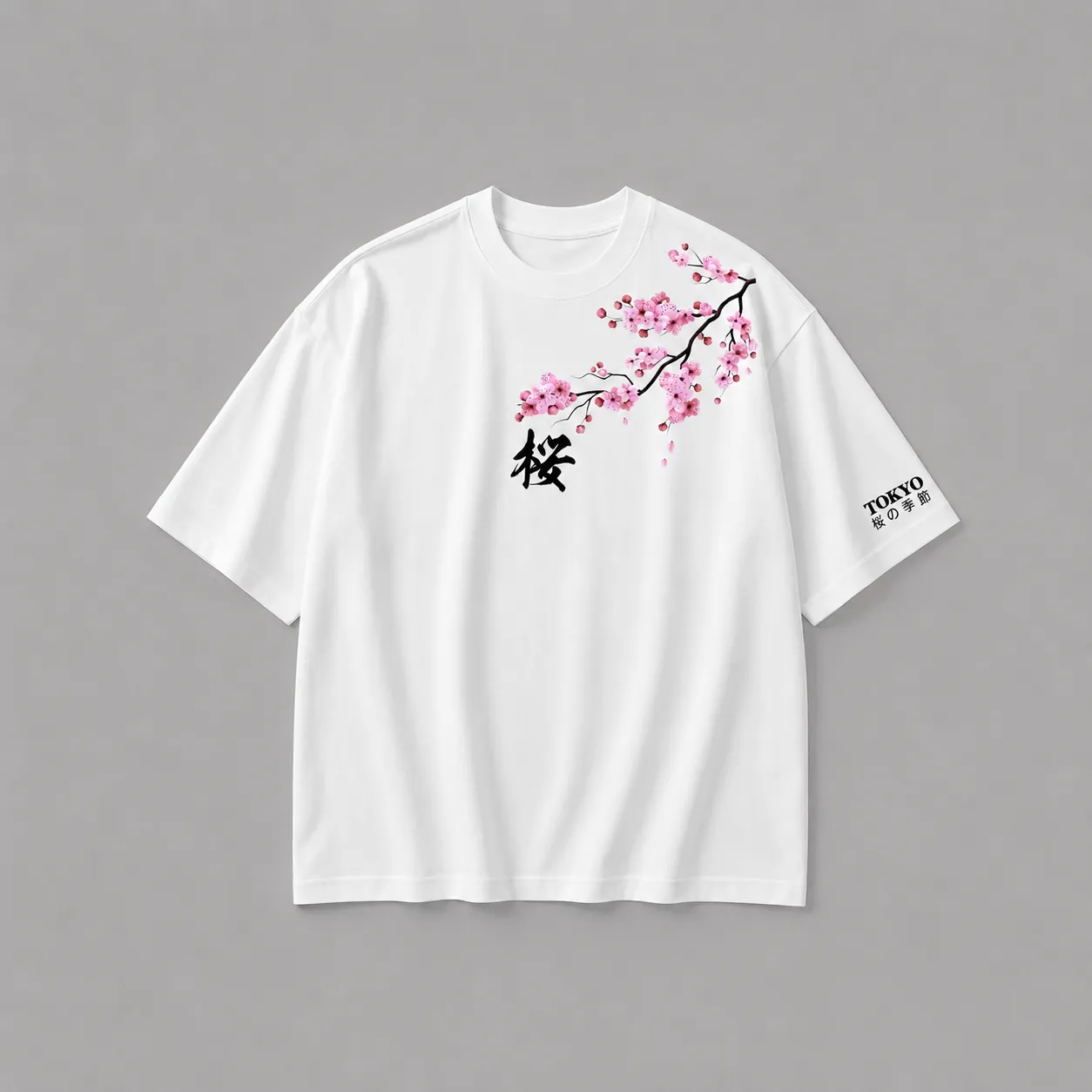 T-shirt Japonais Elégant Sakura