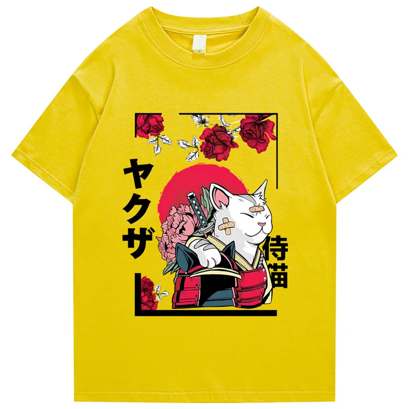 T-shirt Japonais en Coton Chat Design - Image 3