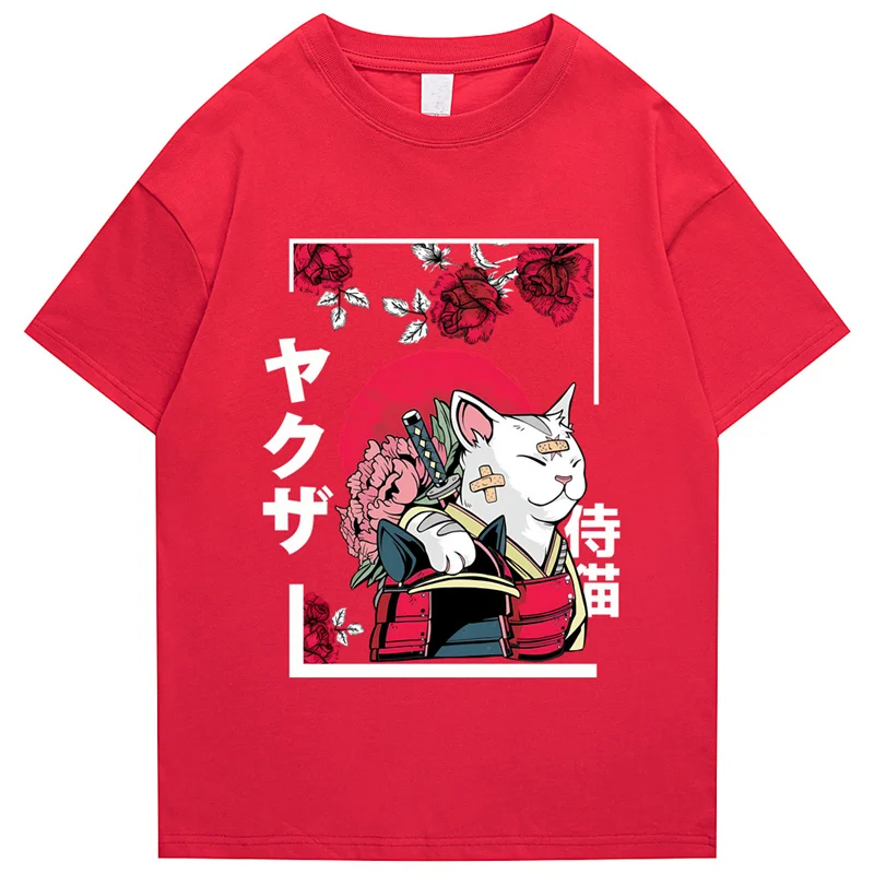 T-shirt Japonais en Coton Chat Design - Image 4
