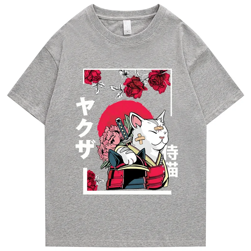 T-shirt Japonais en Coton Chat Design - Image 7