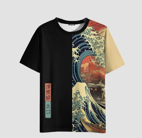 T-shirt Japonais Homme à la Mode - Image 3