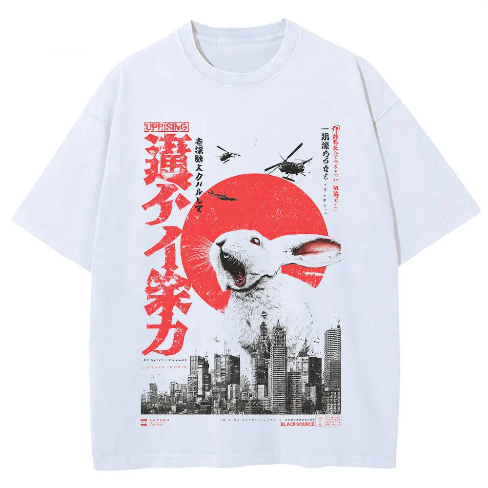 T-shirt Japonais Lapin Streetwear - Image 3