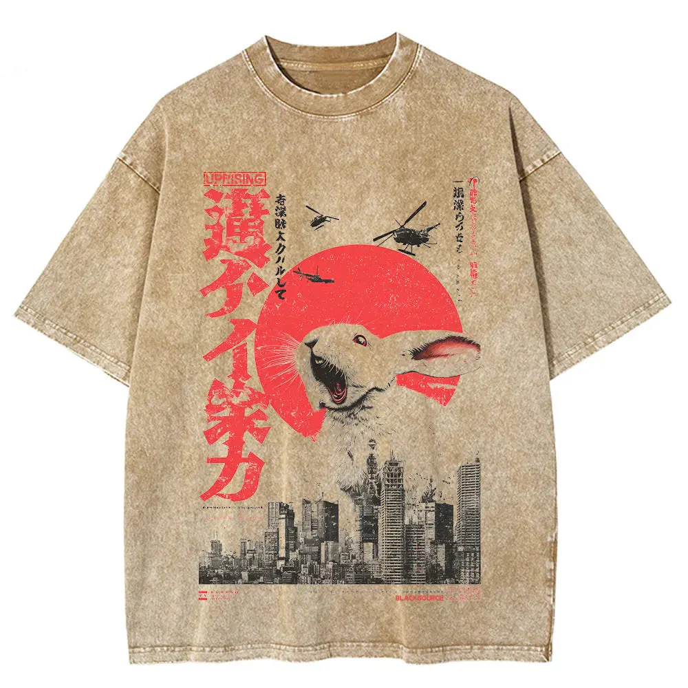 T-shirt Japonais Lapin Streetwear - Image 4
