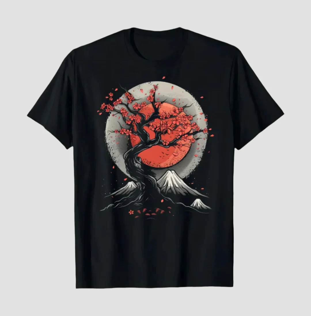T-shirt Japonais Motif Nocturne