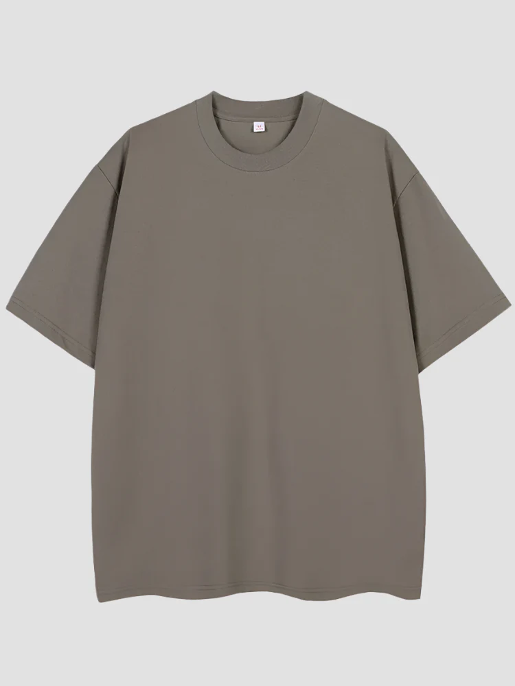 T-shirt Japonais Oversize Coton Uni