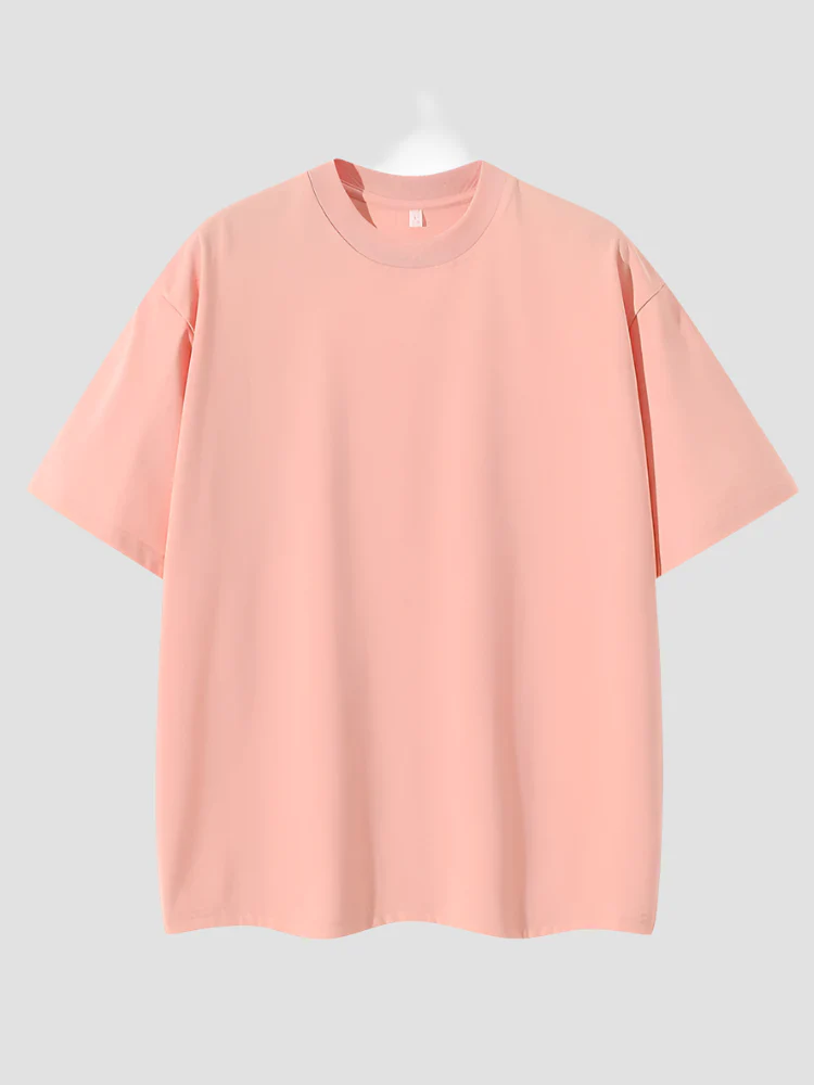 T-shirt Japonais Oversize Coton Uni - Image 6