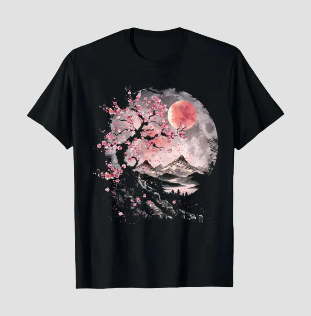 T-shirt Japonais Pleine Lune - Image 4