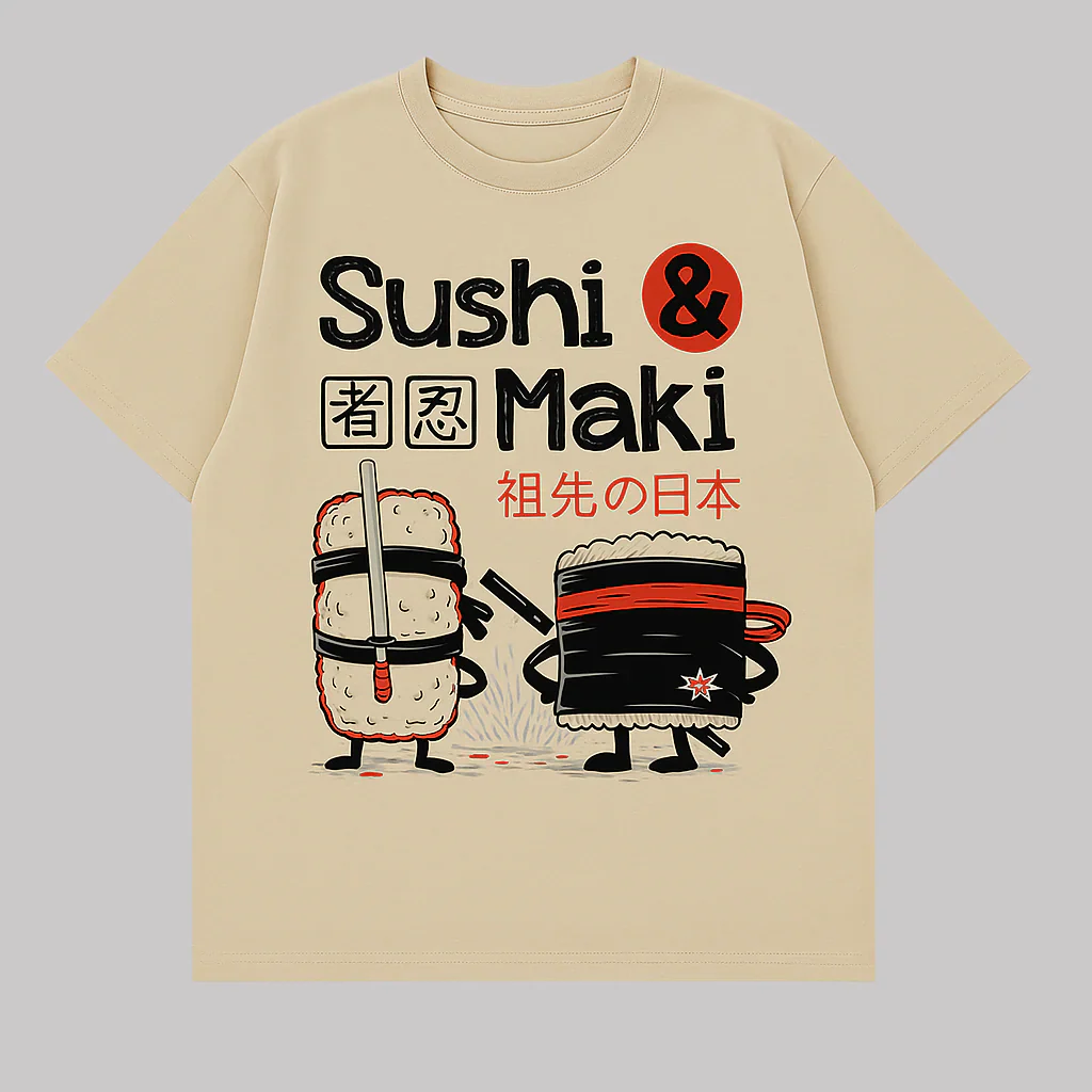 T-shirt Japonais Sushi & Maki - Image 3