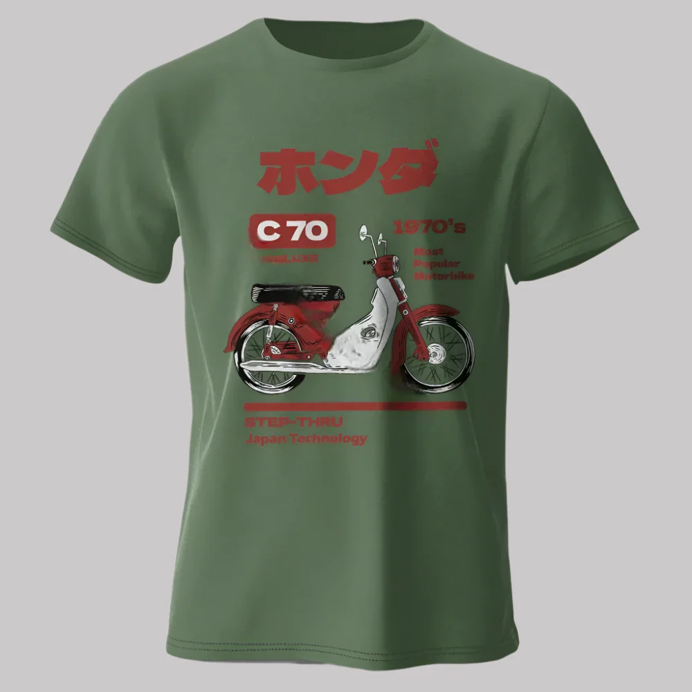 T-shirt Moto Rétro Japonais - Image 2